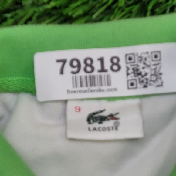 Lacoste Polo Shirt Large 22x28 Patch-Logo Colorblock - Picture 8 of 14